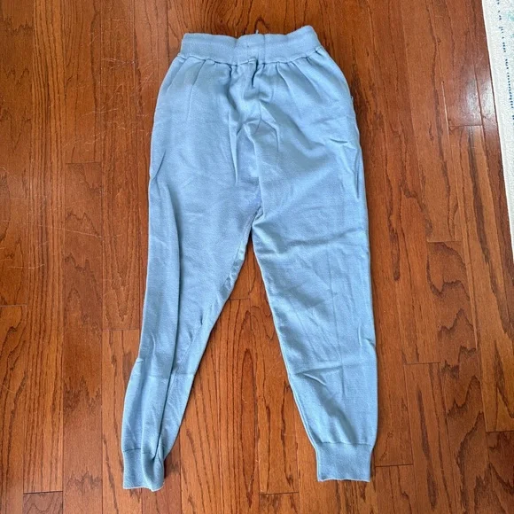 Zara Women’s Light Blue Knit Joggers - Picture 4 of 5